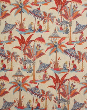 Cheeky Monkey Linen Fabric / Rouge Cheeky Monkey Linen Fabric / Rouge