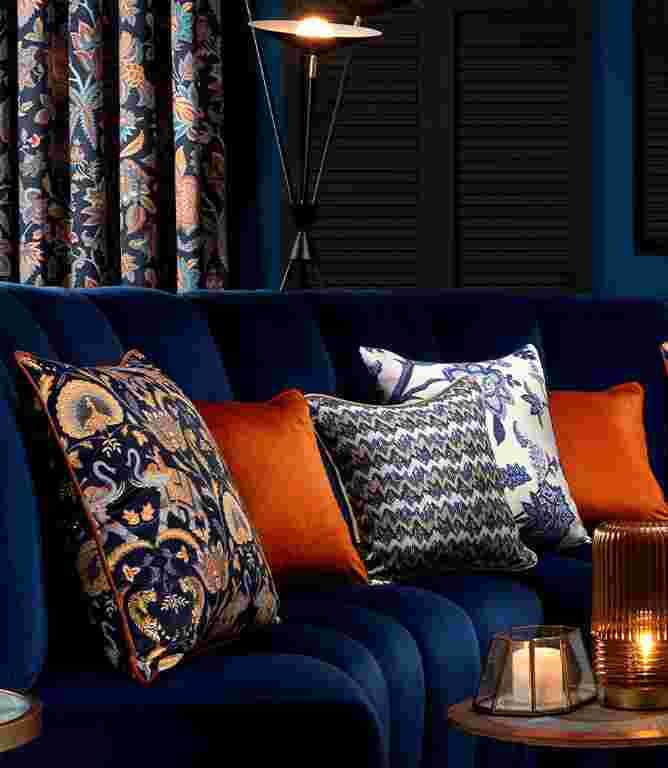 Malini FR Fabric / Sapphire Malini FR Fabric / Sapphire