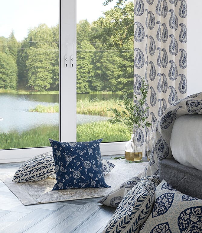 Wrenlee Fabric / Indigo Wrenlee Fabric / Indigo