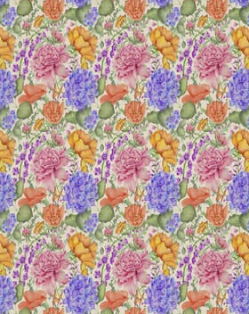 Foxglove Linen Fabric / Pink Foxglove Linen Fabric / Pink