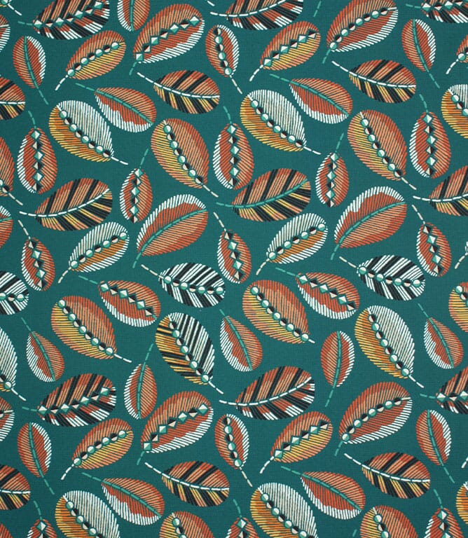 Feather Outdoor Fabric / Petrol Feather Outdoor Fabric / Petrol