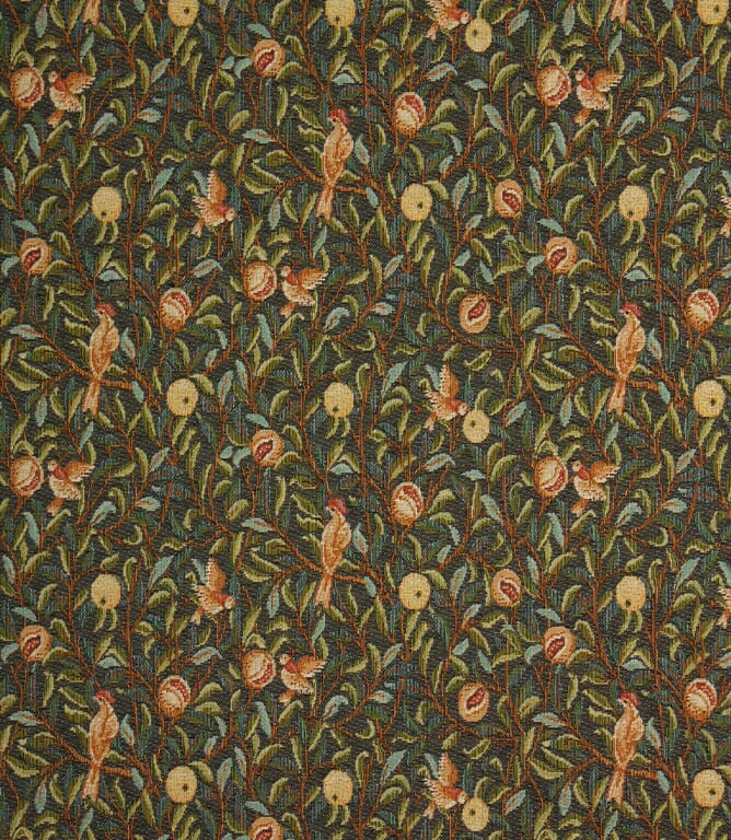 Vert Bird and Pomegranate Tapestry Fabric