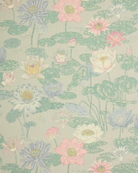 Laura Ashley Waterlillies Fabric / Pale Iris Laura Ashley Waterlillies Fabric / Pale Iris