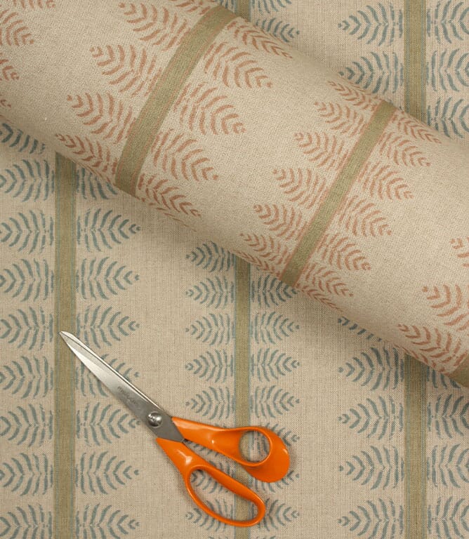 Bella Stripe Fabric / Green & Blush Bella Stripe Fabric / Green & Blush