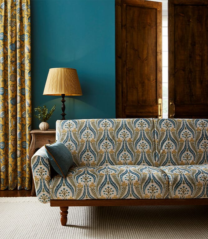 Kashi FR Upholstery Fabric / Sapphire Kashi FR Upholstery Fabric / Sapphire