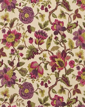 Sanderson Amanpuri Fabric / Mulberry / Olive Sanderson Amanpuri Fabric / Mulberry / Olive