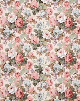Sanderson Chelsea Fabric / Ivory / Duck Egg Sanderson Chelsea Fabric / Ivory / Duck Egg