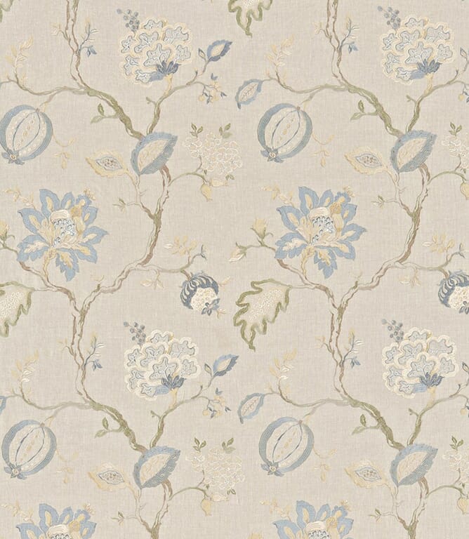 Cornflower Blue / Linen Hadham Fabric