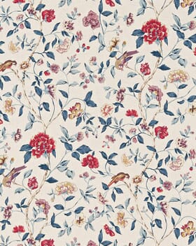 Sanderson Sissinghurst Fabric / Indigo / Ruby Sanderson Sissinghurst Fabric / Indigo / Ruby