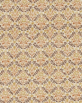 Morris & Co Bellflowers Fabric / Chocolate / Tan Morris & Co Bellflowers Fabric / Chocolate / Tan