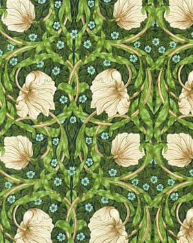 Morris & Co Pimpernel Velvet Fabric / Midnight Fields Morris & Co Pimpernel Velvet Fabric / Midnight Fields