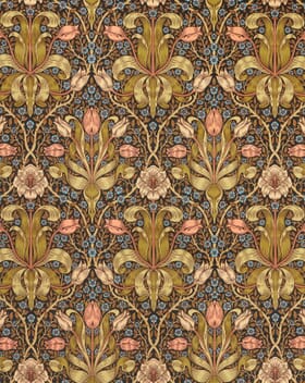 Morris & Co Spring Thicket Velvet Fabric / Old Fashioned Morris & Co Spring Thicket Velvet Fabric / Old Fashioned