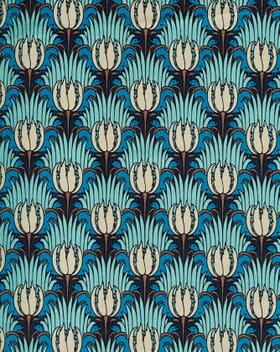 Morris & Co Tulip & Bird Fabric / Opal & Sea Foam Morris & Co Tulip & Bird Fabric / Opal & Sea Foam