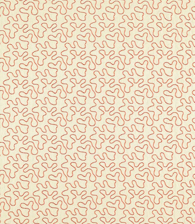 Linen / Carnelian Wiggle Fabric