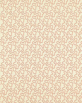Harlequin Wiggle Fabric / Linen / Carnelian Harlequin Wiggle Fabric / Linen / Carnelian