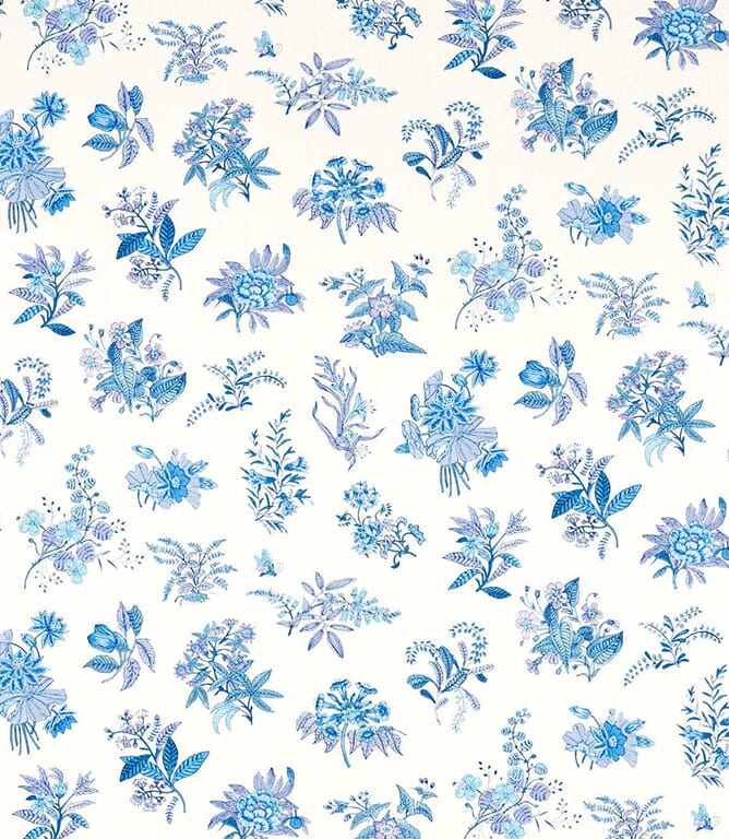 Lapis / Amethyst / Pearl Woodland Floral Fabric