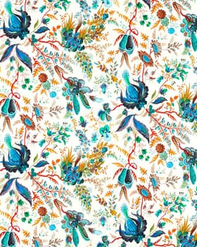 Harlequin Wonderland Floral Fabric / Lapis / Emerald / Carnelian Harlequin Wonderland Floral Fabric / Lapis / Emerald / Carnelian