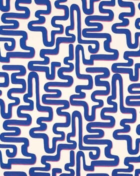 Harlequin Meander Fabric / Lapis / Spinel Harlequin Meander Fabric / Lapis / Spinel