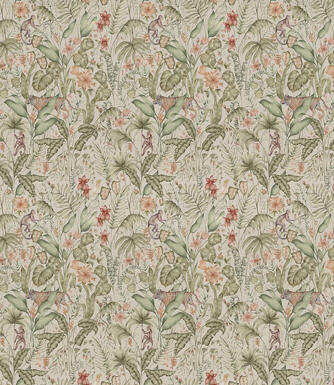 Green Tropical Utopia Fabric