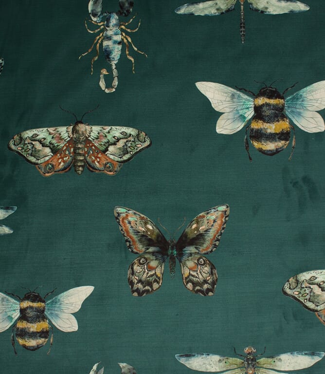Turquoise Fray Velvet Fabric