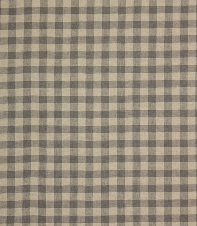 Grey Cotswold Linen Check Fabric