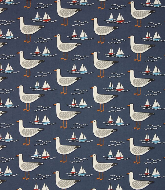 Navy Ice Cream Thief Fabric