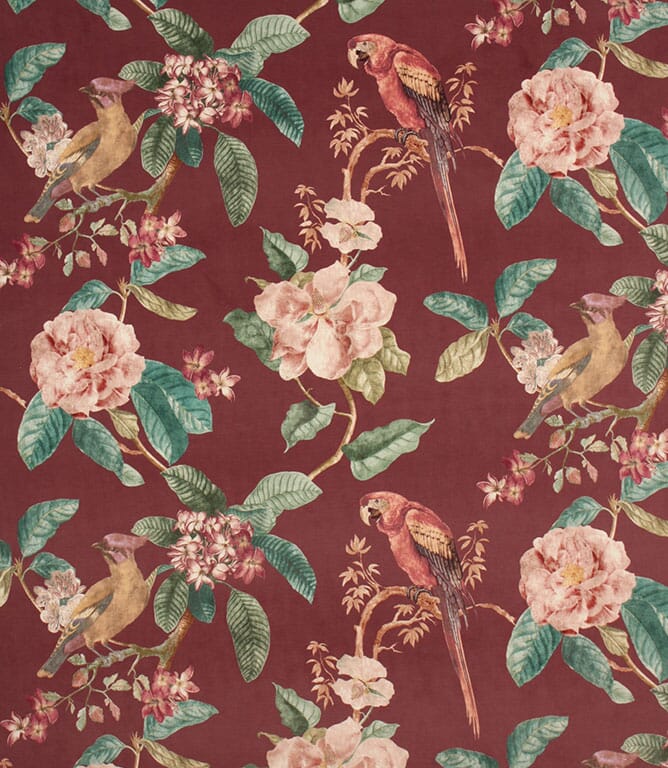 Damson Enchanted Garden Fabric