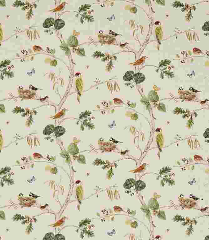 Linen / Multi Woodland Chorus Fabric