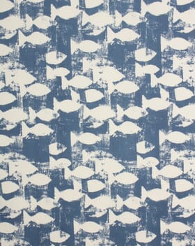 Sardines Fabric / Indigo Sardines Fabric / Indigo