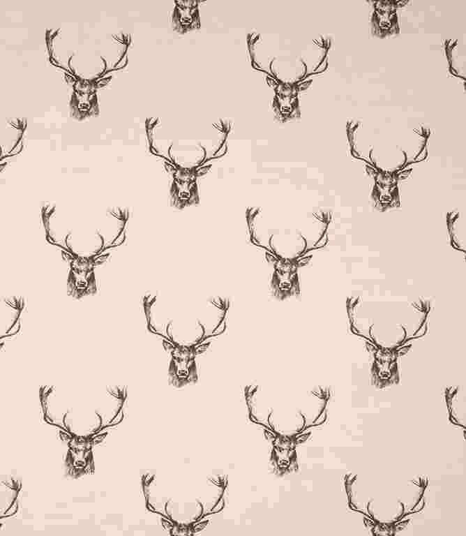 Charcoal Stags Fabric