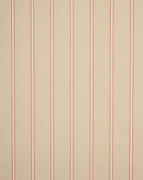 Linen Stripe Fabric / Red Linen Stripe Fabric / Red