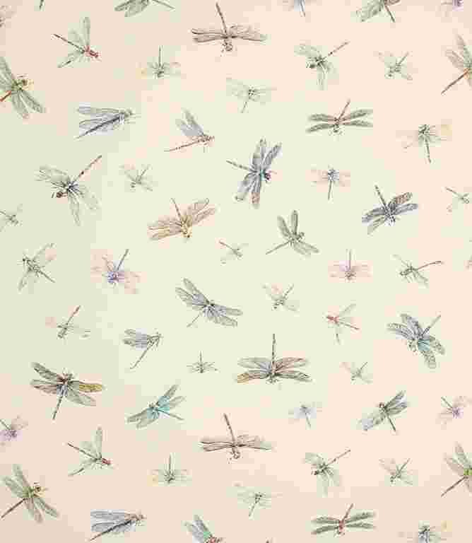 Cream Dragonflies Fabric