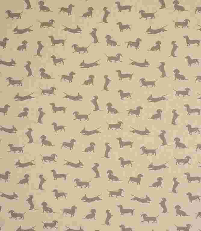 Grey Sausage Dog Fabric