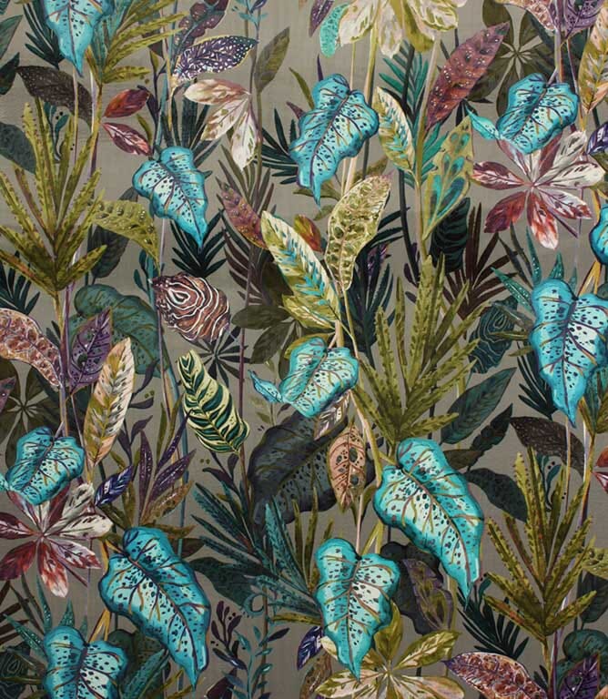 Green / Aqua Tropical Fabric