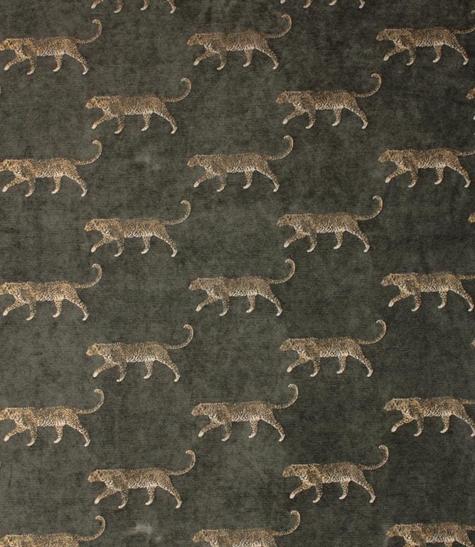 Grey Leopard Fabric