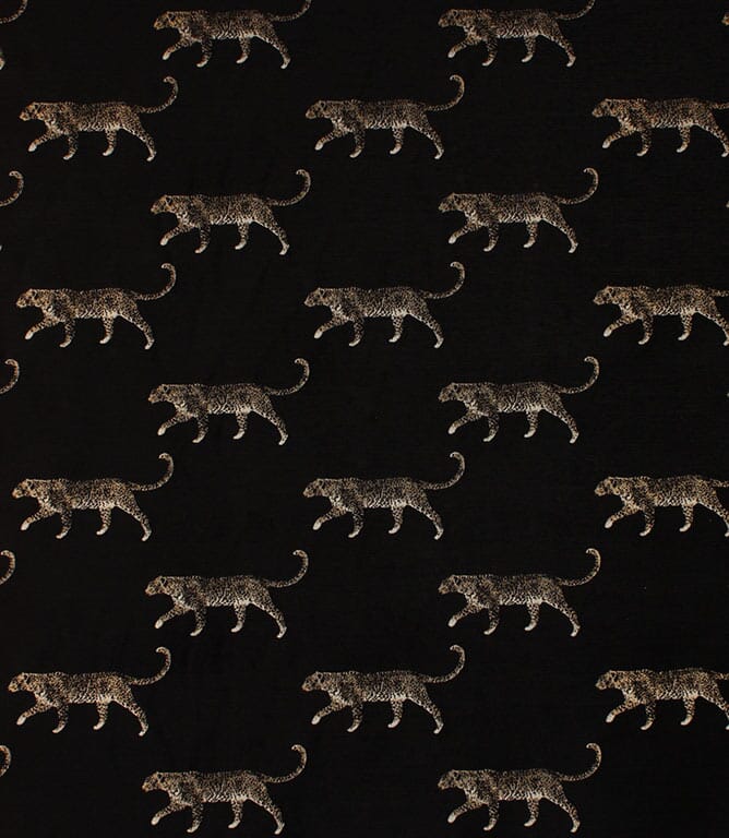 Noir Leopard Fabric