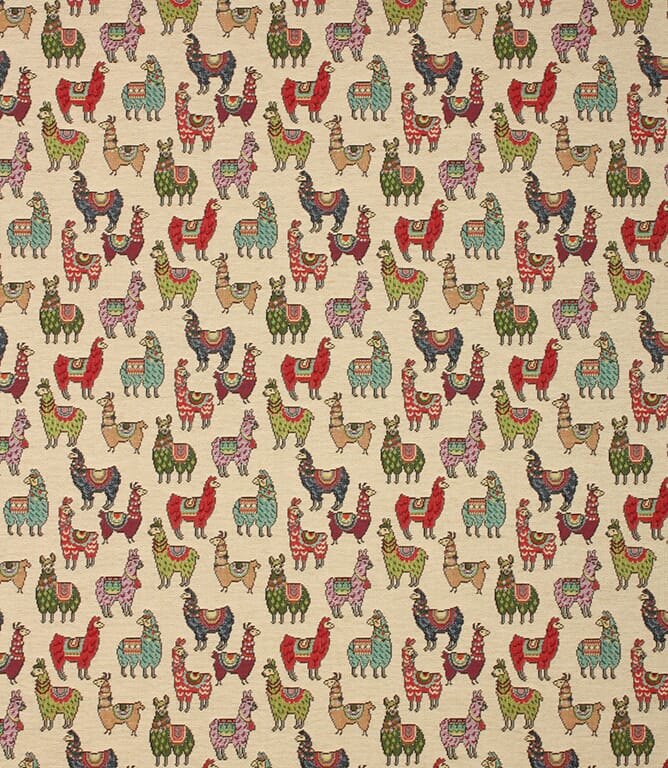 Multi Alpaca Mini Tapestry Fabric