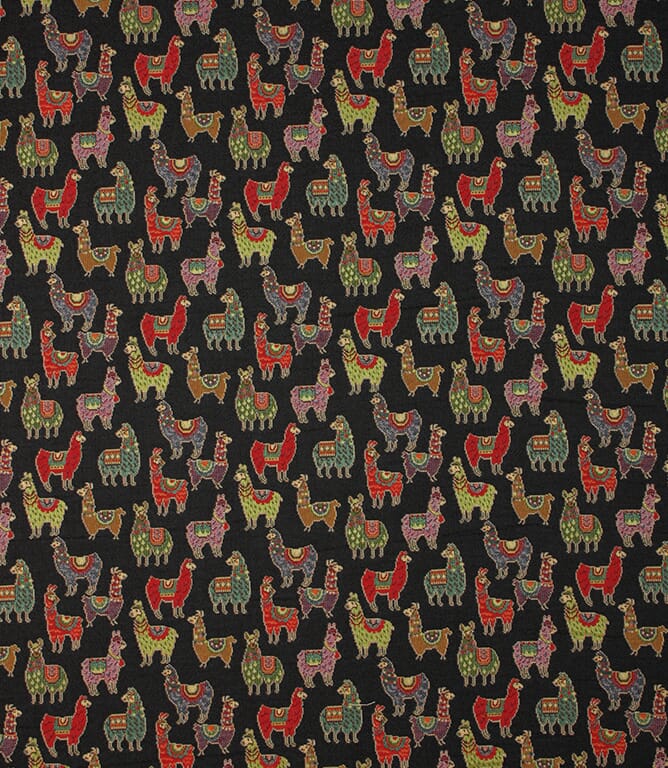 Black Alpaca Mini Tapestry Fabric