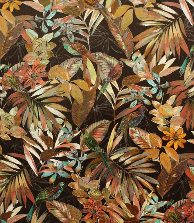 Gold Bird Sanctuary Fabric