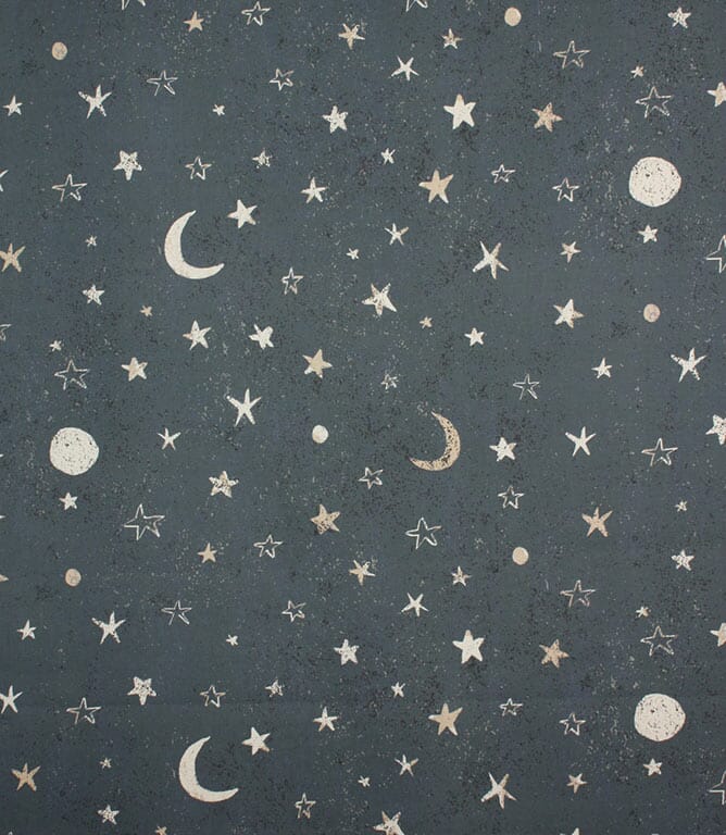 Midnight Moon Stars Fabric