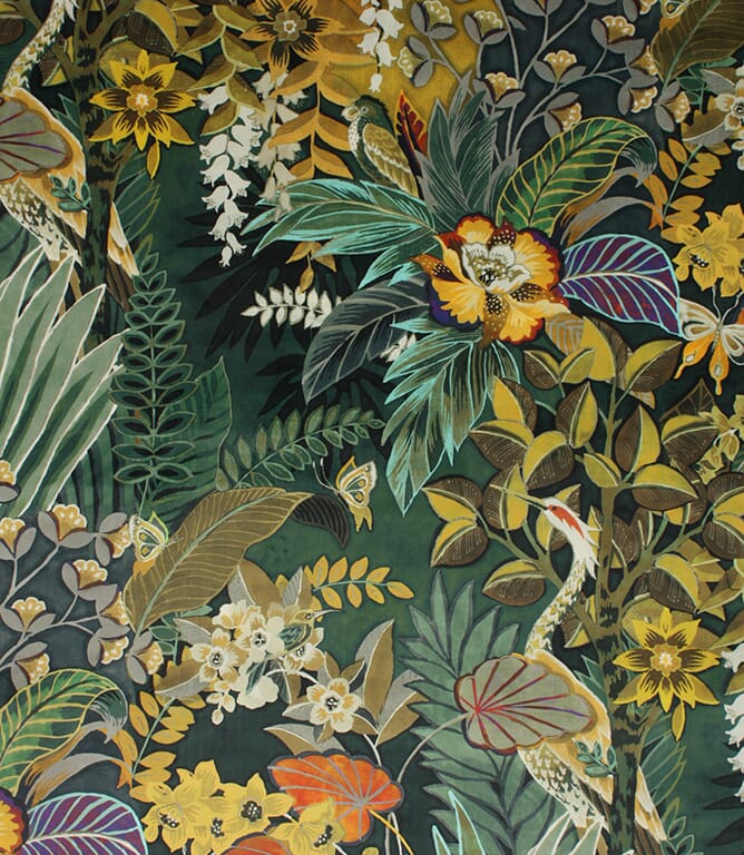 Emerald Hidden Paradise Fabric