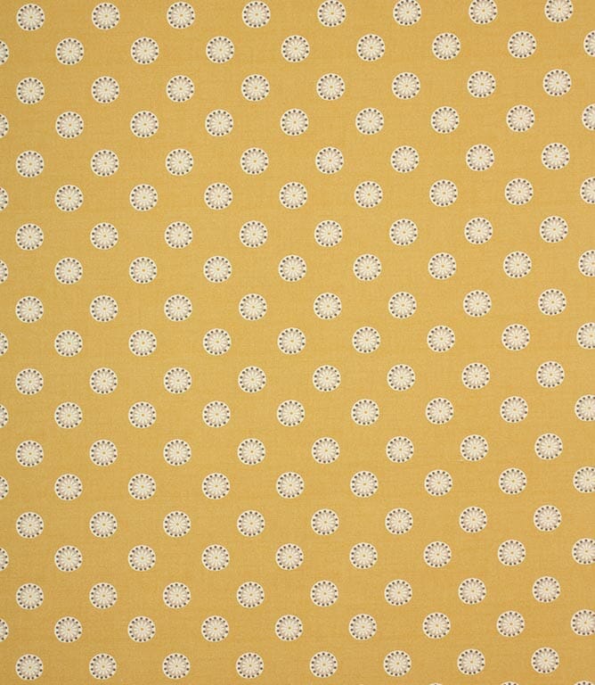 Ochre Daisy Spot Fabric