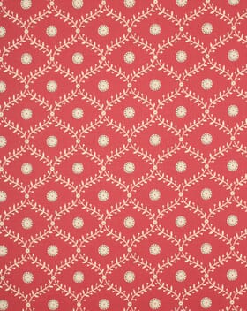Daisy Trellis Fabric / Raspberry Daisy Trellis Fabric / Raspberry