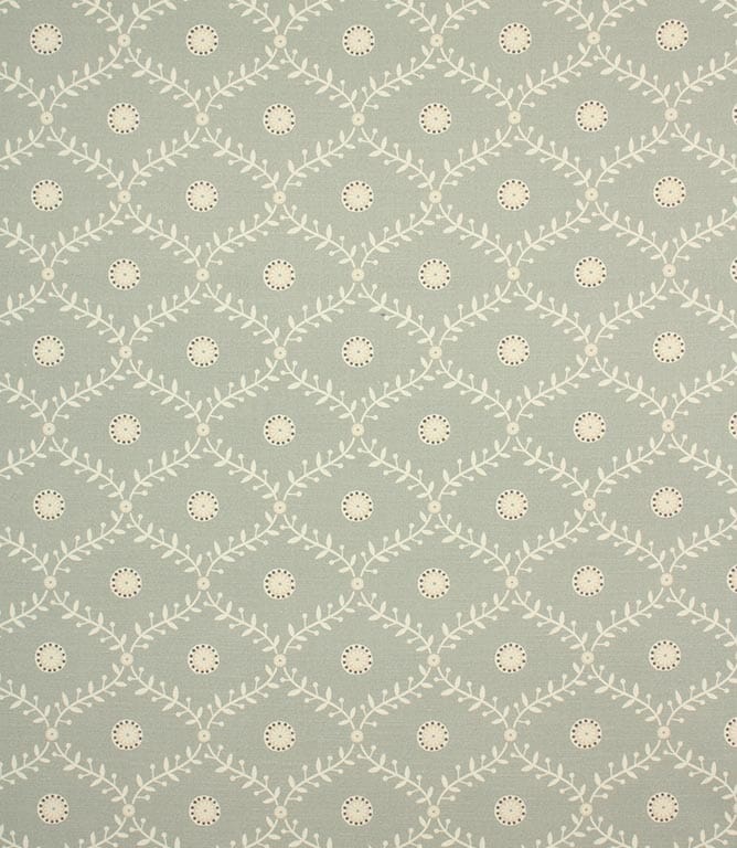 Duck Egg Daisy Trellis Fabric