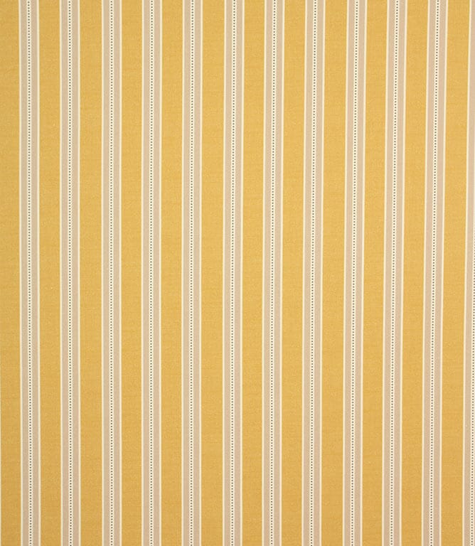 Ochre Daisy Stripe Fabric