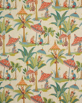 Cheeky Monkey Linen Fabric / Multi Cheeky Monkey Linen Fabric / Multi