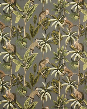 Mr Monkey Fabric / Grey Mr Monkey Fabric / Grey