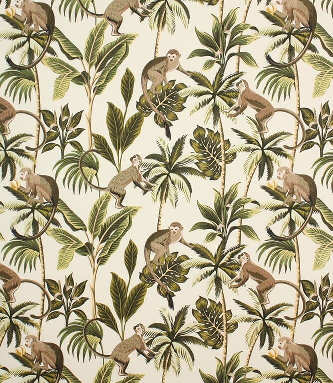 Natural Mr Monkey Fabric