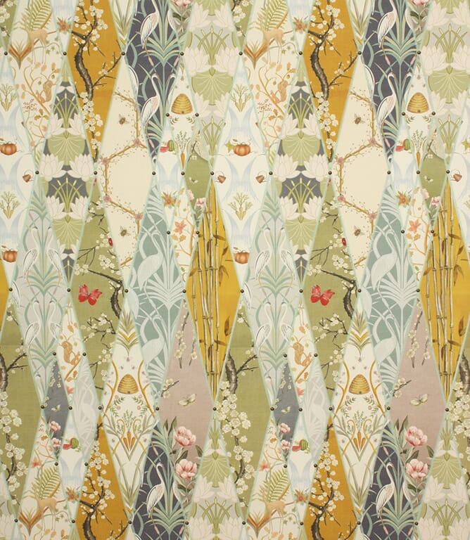 Multi Nouveau Wallpaper Fabric