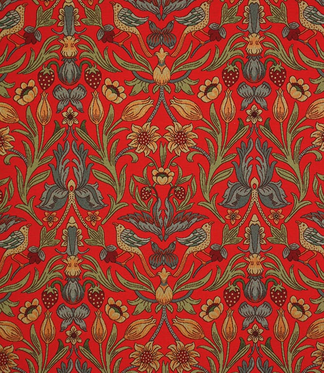 Red Ruskin Fabric